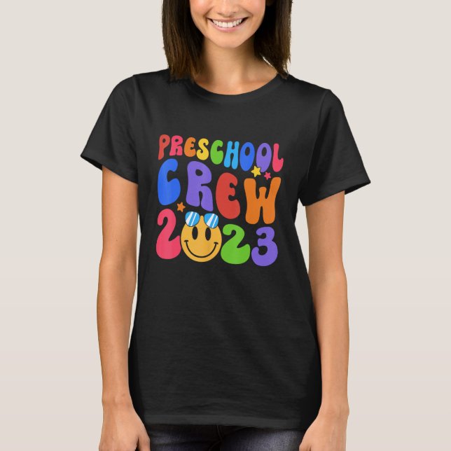 T-shirt First Day Of School PreSchool Crew 2024 Back To Sc (Devant)