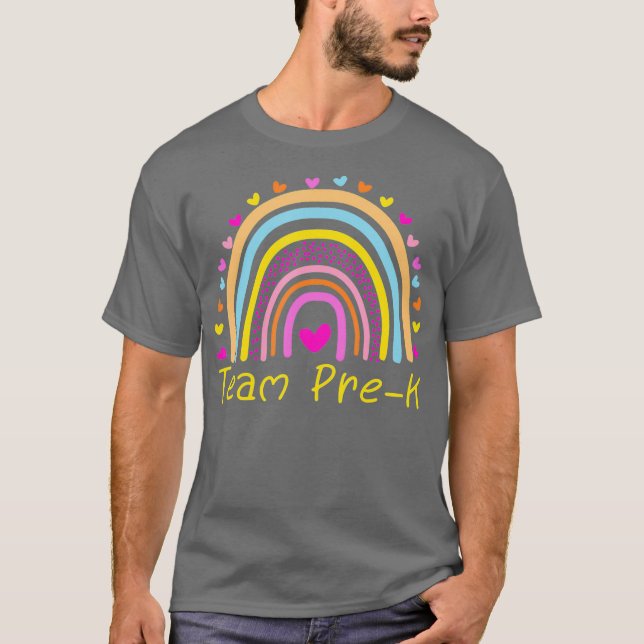 T-shirt First Day Of Team Pre-K Squad Crew Teacher (Devant)