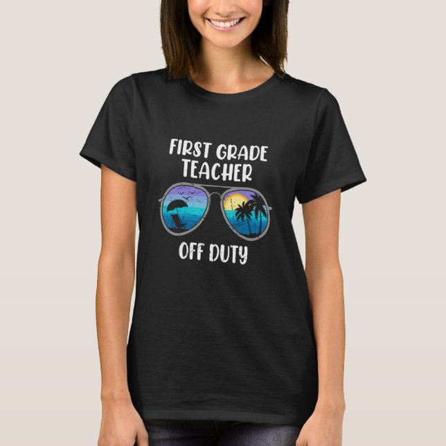 T-shirt First grade class teacher off duty holiday teacher (Devant)
