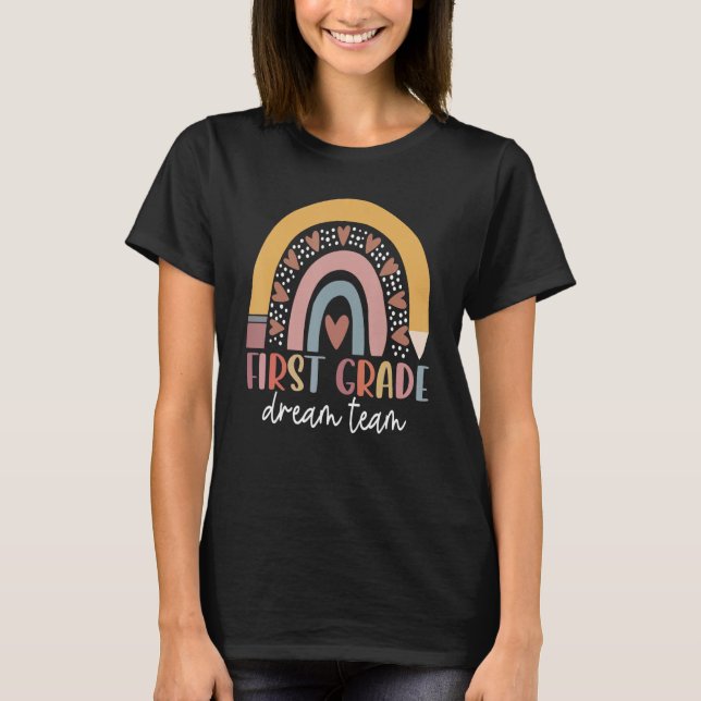 T-shirt First Grade Dream Team Teacher Kids Back To School (Devant)