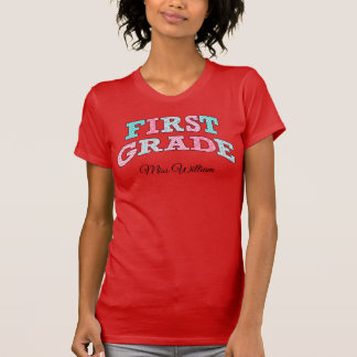 T-shirt First Grade Teacher Mr Johnson Custom School Class