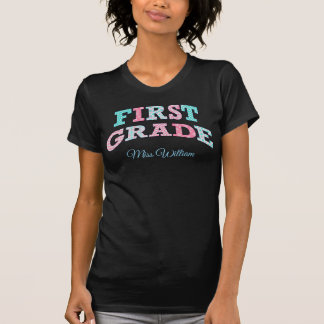 T-shirt First Grade Teacher Mr Johnson Custom School Class