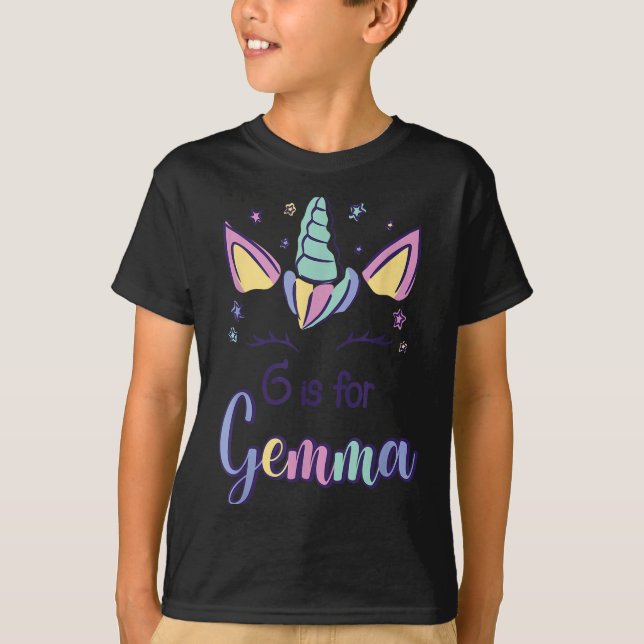 T-shirt First Name Gemma D G Is For Gemma  (Devant)