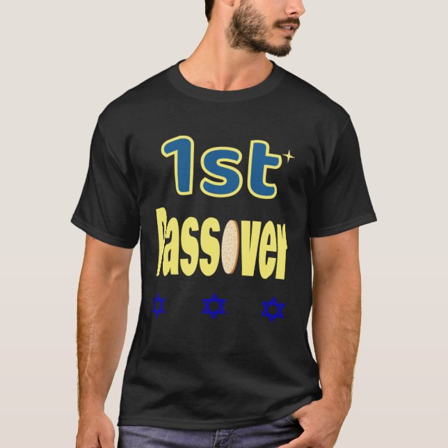 T-shirt First Passover  Jewish  Kids Boys Girls (Devant)
