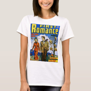 T-shirt First Romance Autumn Love Comics Vintage