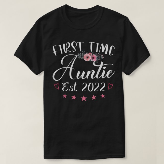 T-shirt First Time Auntie est  (Design devant)