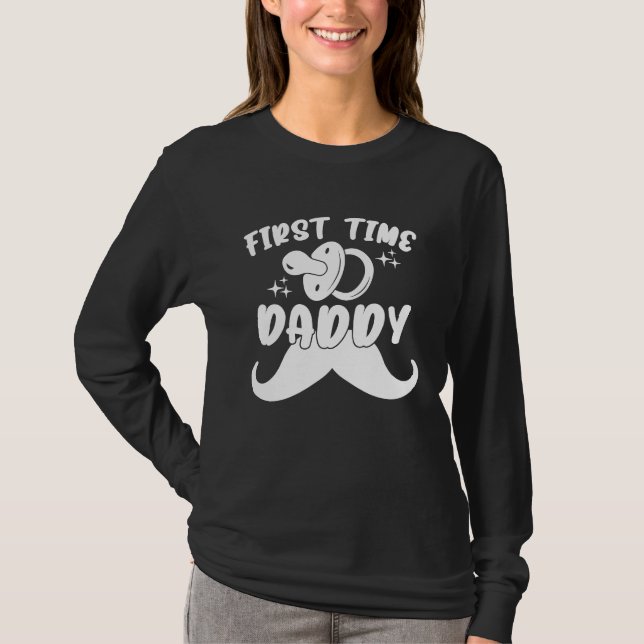 T-shirt First Time Daddy New Dad Daddy Baby Shower Fatheru (Devant)