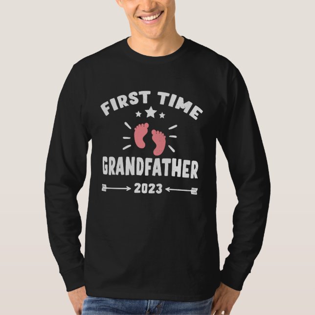 T-shirt First Time Grandfather 2023 for Grandfather New Ba (Devant)