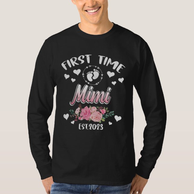 T-shirt First time Mimi 2023 Mommy Mother s Day (Devant)