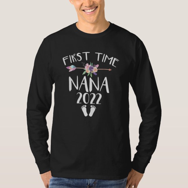 T-shirt First Time Nana 2022 Pregnancy Announcement (Devant)