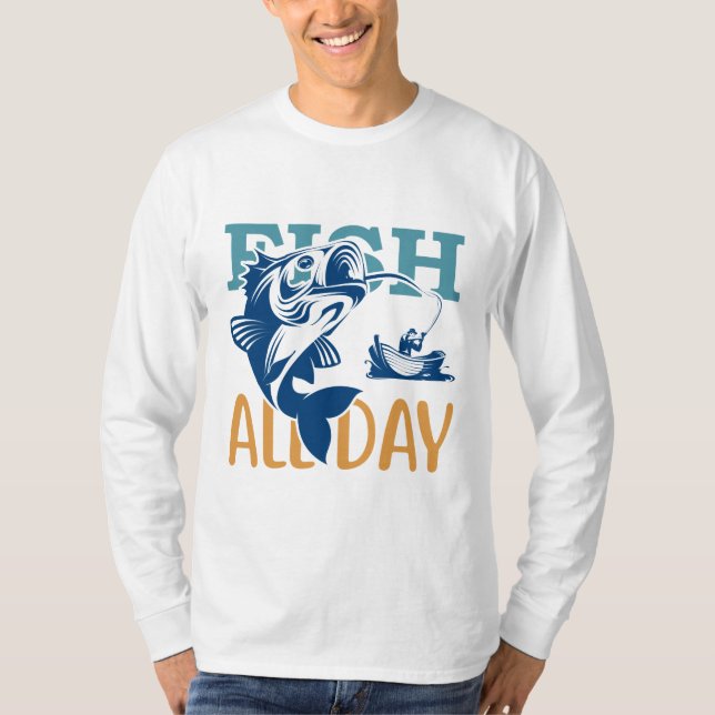 T-shirt fish all day (Devant)