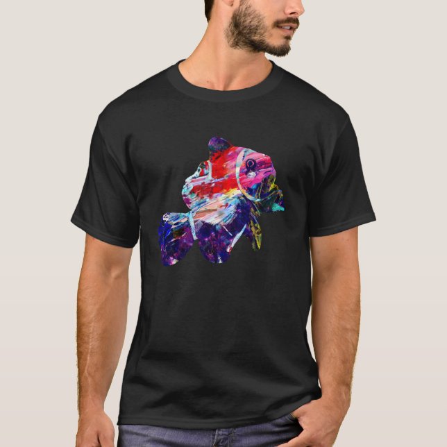 T-shirt Fish  Colorful Fish Face abstract Painting Fish (Devant)