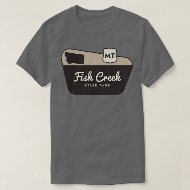 T-shirt Fish Creek State Park Montana Affiche de bienvenue (Design devant)
