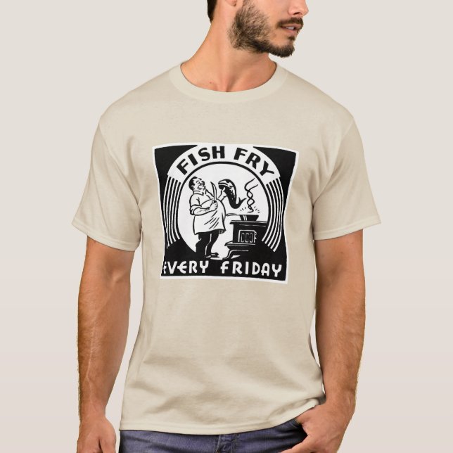 T-shirt "Fish Fry Chaque Vendredi" Customisé (Devant)
