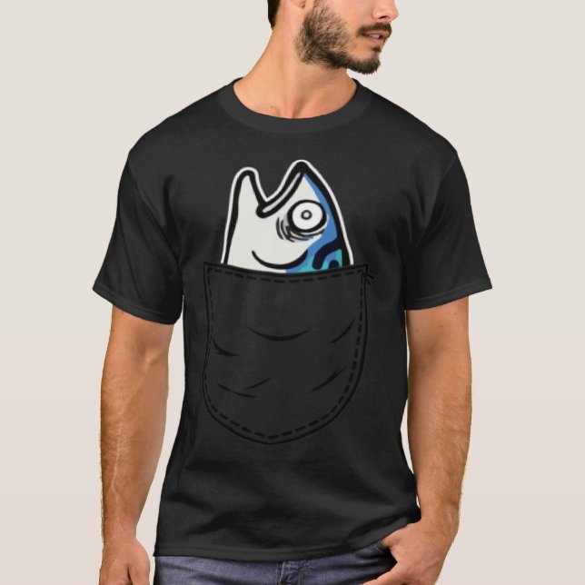 T-shirt Fish in Pocket Meme Animal (Devant)