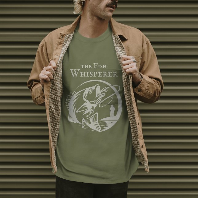 T-shirt Fish Whisperer Sports Extérieurs Pêche (A cool tshirt for the avid angler.)