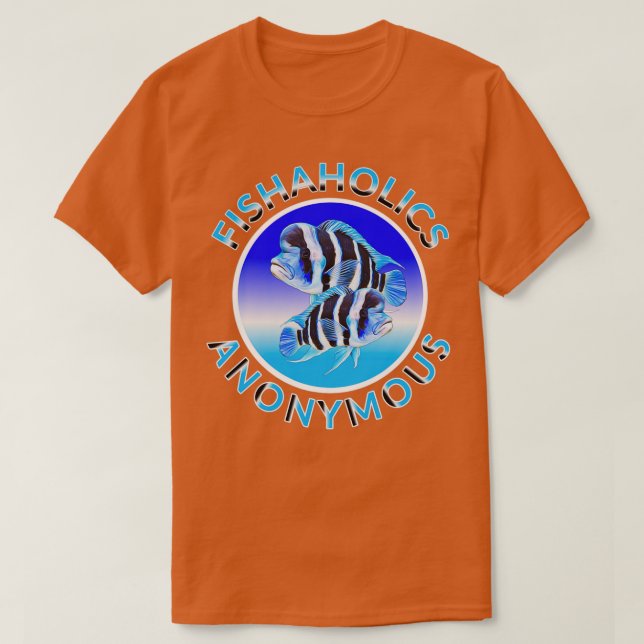 T-shirt Fishaholics Anonymous Aquarium Fish Frontosa Cichl (Design devant)