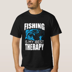 T-shirt Fisher Fishing Est Ma Meilleure Thérapie