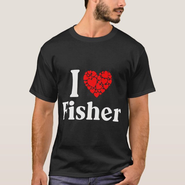T-shirt Fisher Heart - J'aime Fisher (Devant)