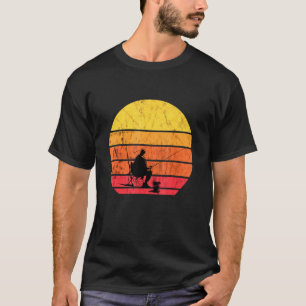 T-shirt Fisherman Retro Vintage Sunset Poisson Fis d'eau d