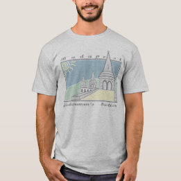 T-shirt Fisherman´s Bastion - Budapest - Hungary - gray