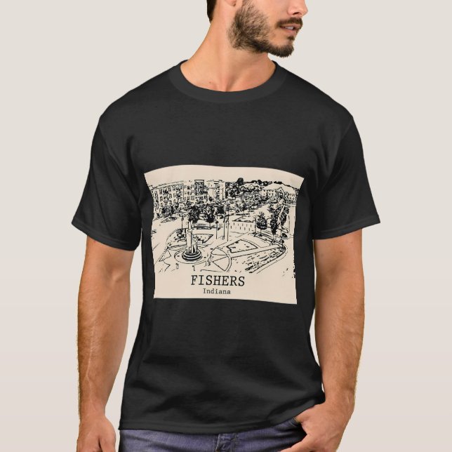 T-shirt Fishers - Indiana (Devant)