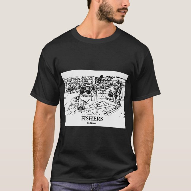 T-shirt Fishers - Indiana (Devant)