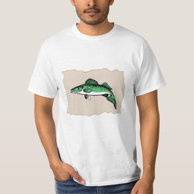 T-shirt Fishin allé (Devant)