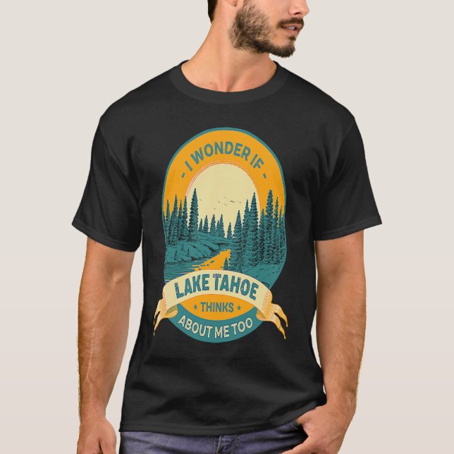 T-shirt Fishing Boating Camping Lake Vacation Lake Tahoe (Devant)