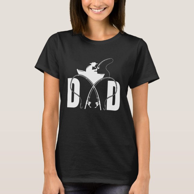 T-shirt Fishing Dad Fisherman Fisher Fish Catcher Fathers  (Devant)