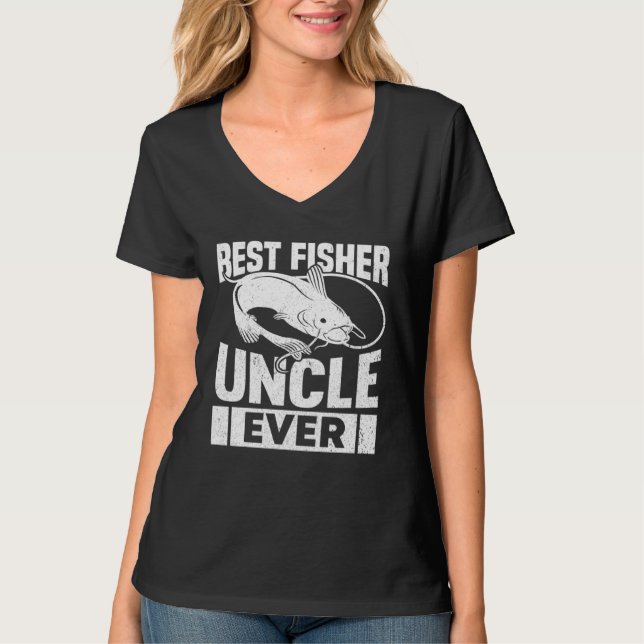 T-shirt Fishing Fisherman Uncle Fisher Fish (Devant)
