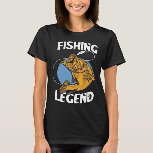 T-shirt Fishing Legend Angel Legend Fishing Perch Fishing  (Devant)