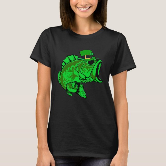 T-shirt Fishing St Patrick s Day Irish Lucky Fishing For M (Devant)