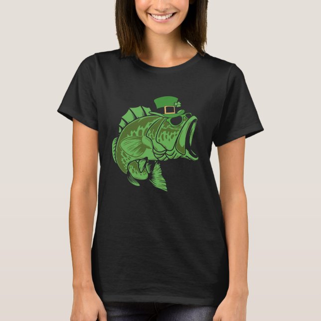 T-shirt Fishing St Patrick s Day Irish Lucky Fishing For M (Devant)