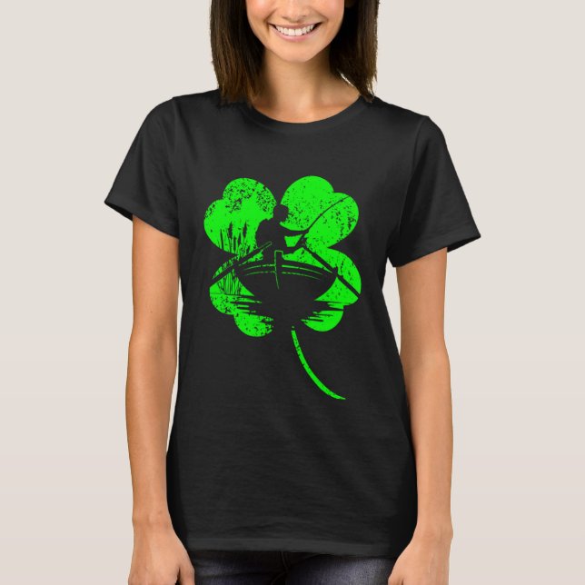 T-shirt Fishing St Patrick s day shamrock  Fishing (Devant)