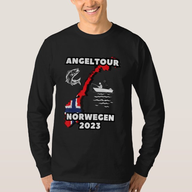 T-shirt Fishing Tour Norway 2023 Fishing Boat Fishing Frie (Devant)