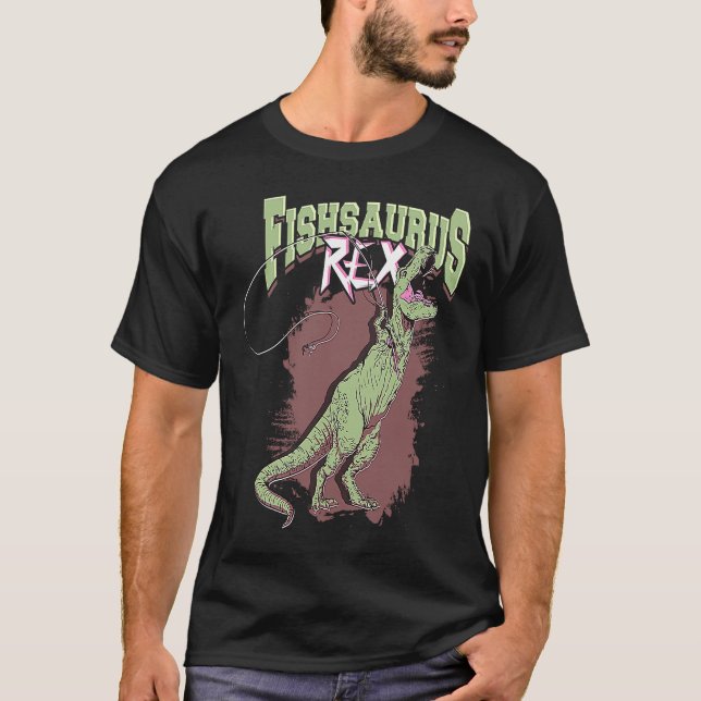 T-shirt Fishsaurus rex u2013 Pêche de la truite Rex (Devant)