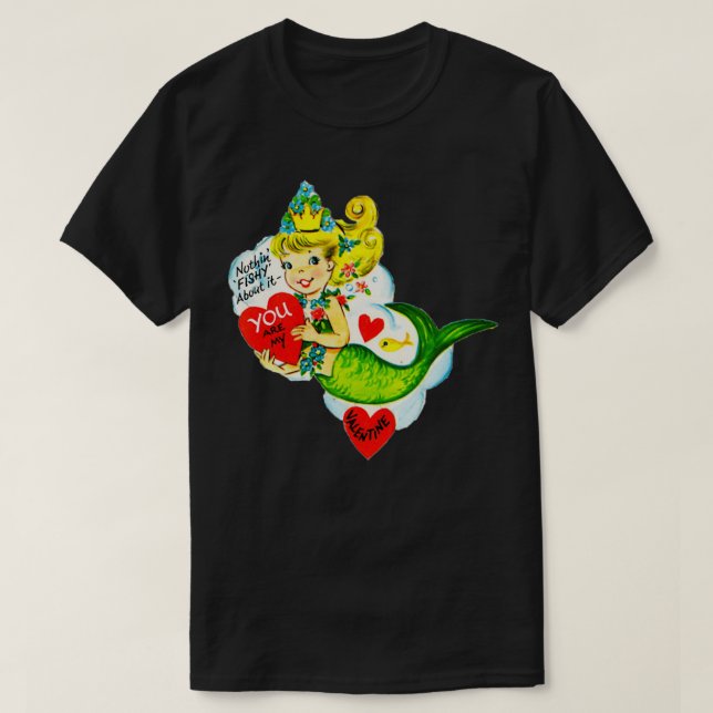 T-shirt Fishy Mermaid Valentine (Design devant)