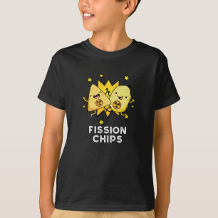 T-shirt Fission Chips drôle Physique Nourriture Pun Dark B