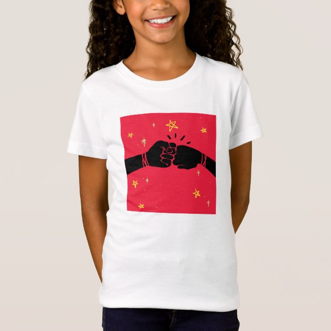 T-Shirt Fist Bump Best Friend (Devant)