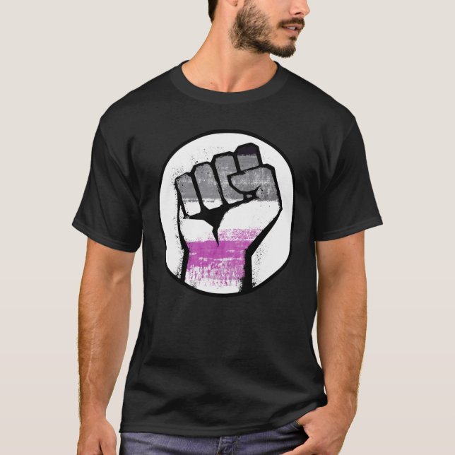 T-Shirt Fist de Fierté Asexuelle (Devant)