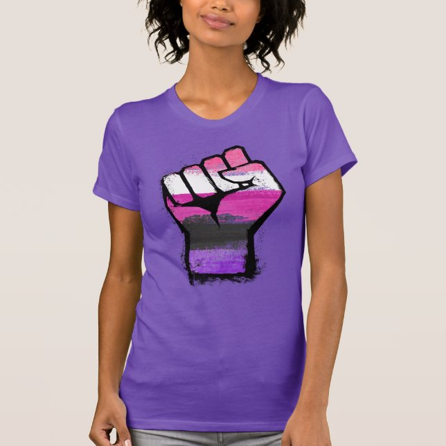 T-Shirt Fist de Fierté Genderfluid (Devant)