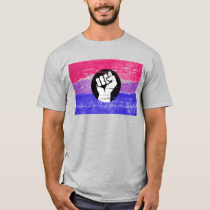 T-Shirt Fist de la Fierté Bisexuelle Pride