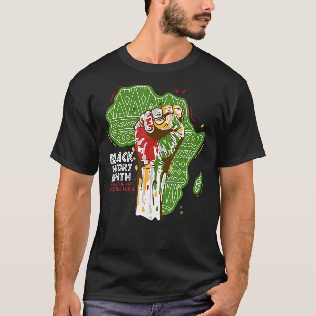 T-shirt Fist Hand Black History Honoring The Past African  (Devant)