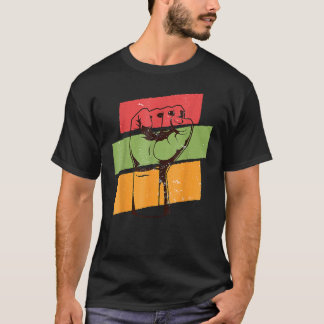 T-shirt Fist Hand Black History Month Afro African Pride M