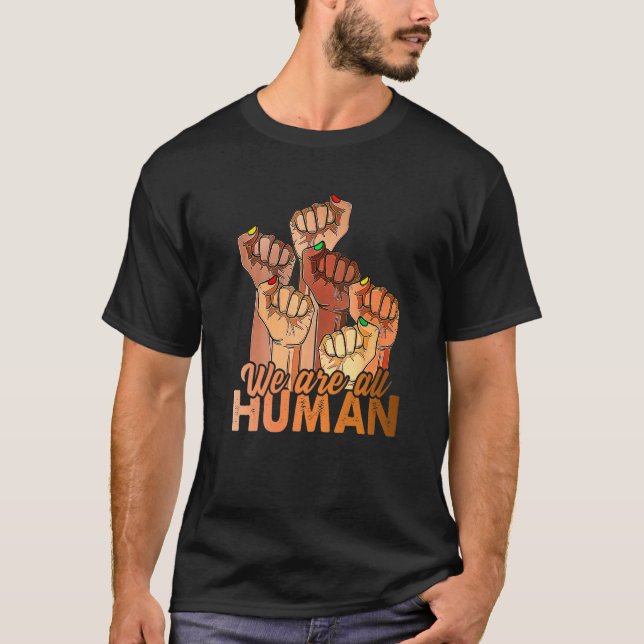 T-shirt Fist Hands Black History Month Equality African Am (Devant)