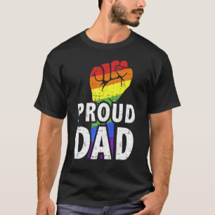 T-shirt Fist Rainbow Fier Papa Gay pride Lgbtq Père D