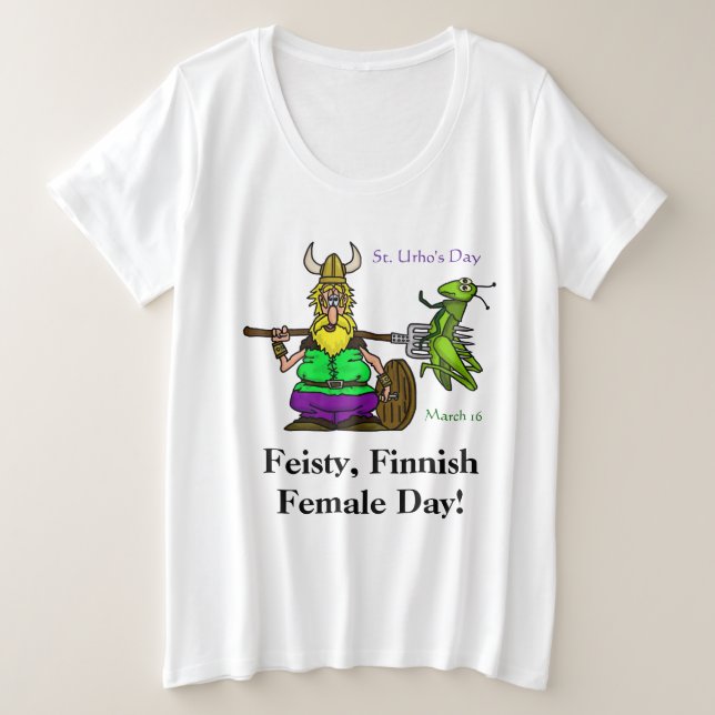 T-shirt fisty Femme finlandaise St. Urho's Day (Design devant)