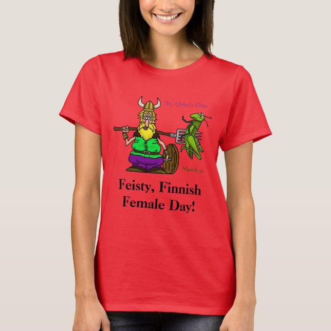 T-shirt fisty Femme finlandaise St. Urho's Day (Devant)