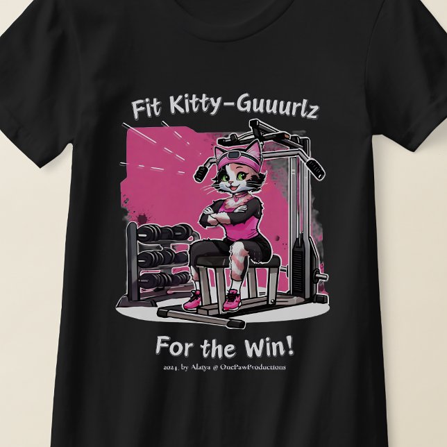 T-shirt Fit Kitty Gurl, Rose, (Créateur téléchargé)
